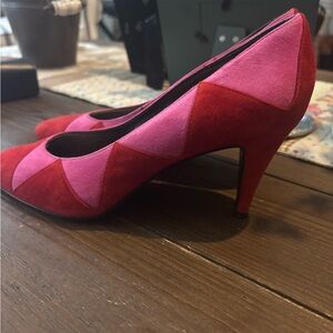 Elegant Red and Pink Women's Heels